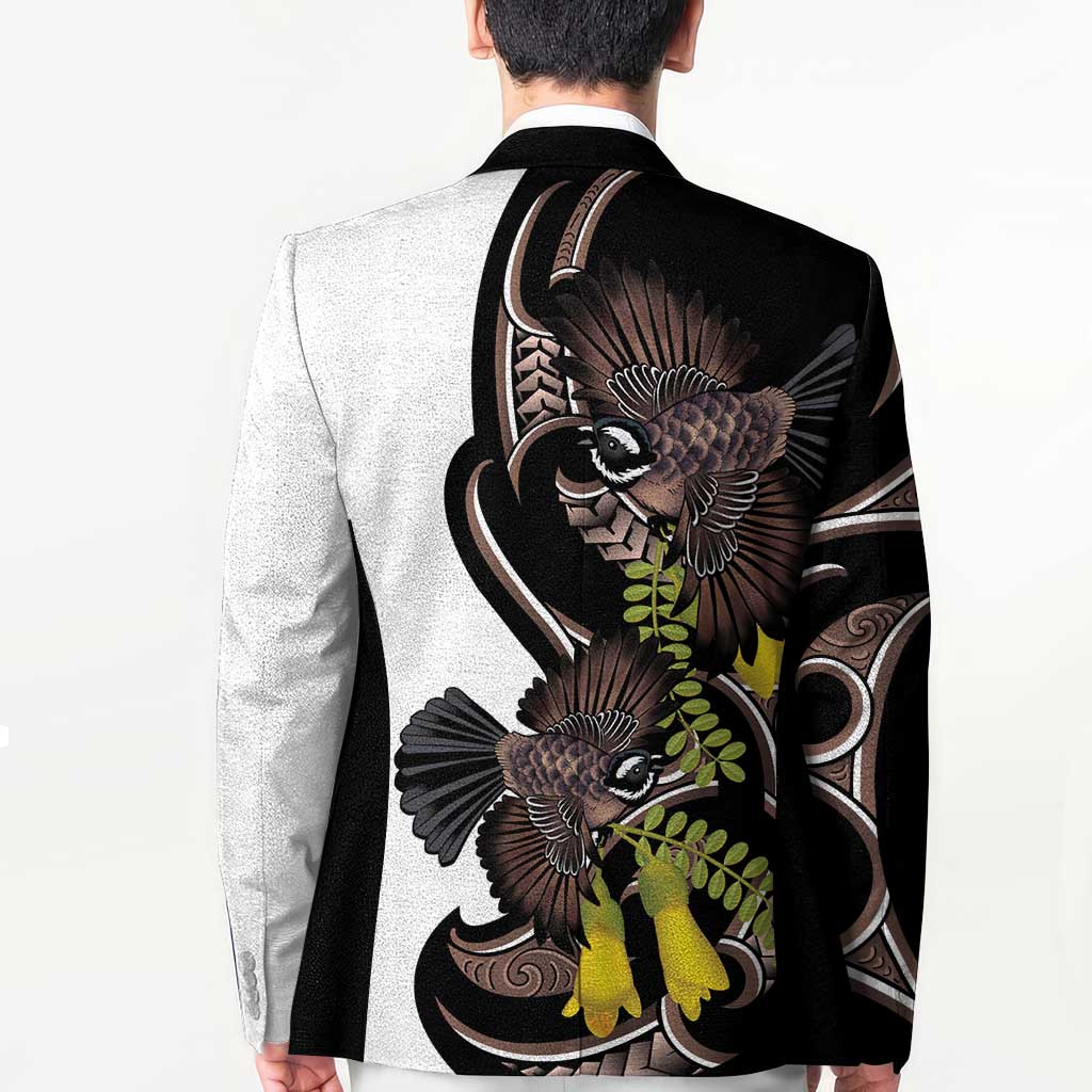 New Zealand Valentines Day Blazer Piwakawaka Lovers Maori Koru Tattoo - Aussie Hoodie