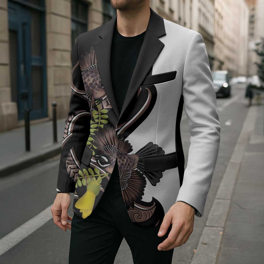 New Zealand Valentines Day Blazer Piwakawaka Lovers Maori Koru Tattoo - Aussie Hoodie