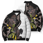 New Zealand Valentines Day Bomber Puffer Jacket Piwakawaka Lovers Maori Koru Tattoo - Aussie Hoodie