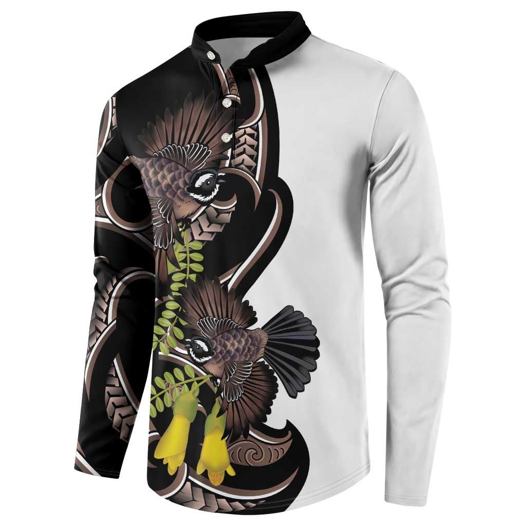 New Zealand Valentines Day Button Sweatshirt Piwakawaka Lovers Maori Koru Tattoo - Aussie Hoodie