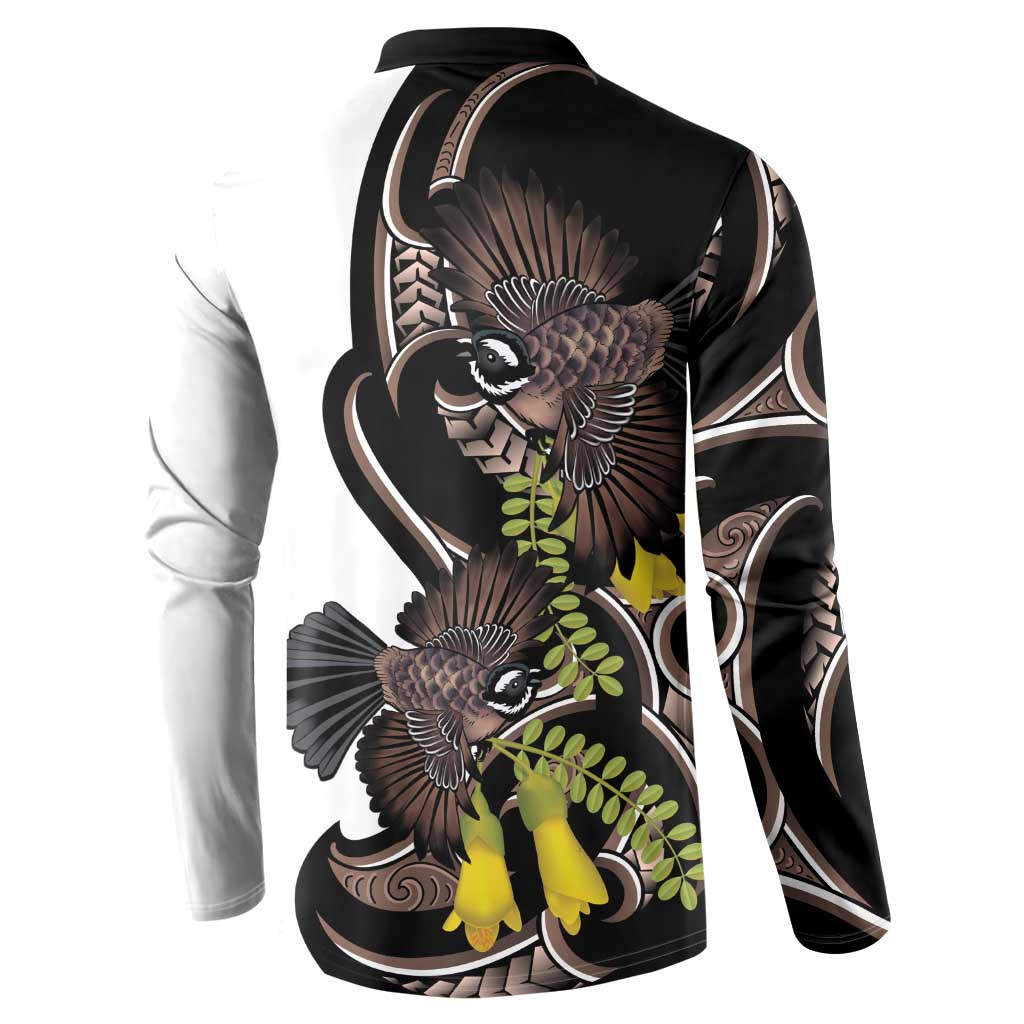 New Zealand Valentines Day Button Sweatshirt Piwakawaka Lovers Maori Koru Tattoo - Aussie Hoodie
