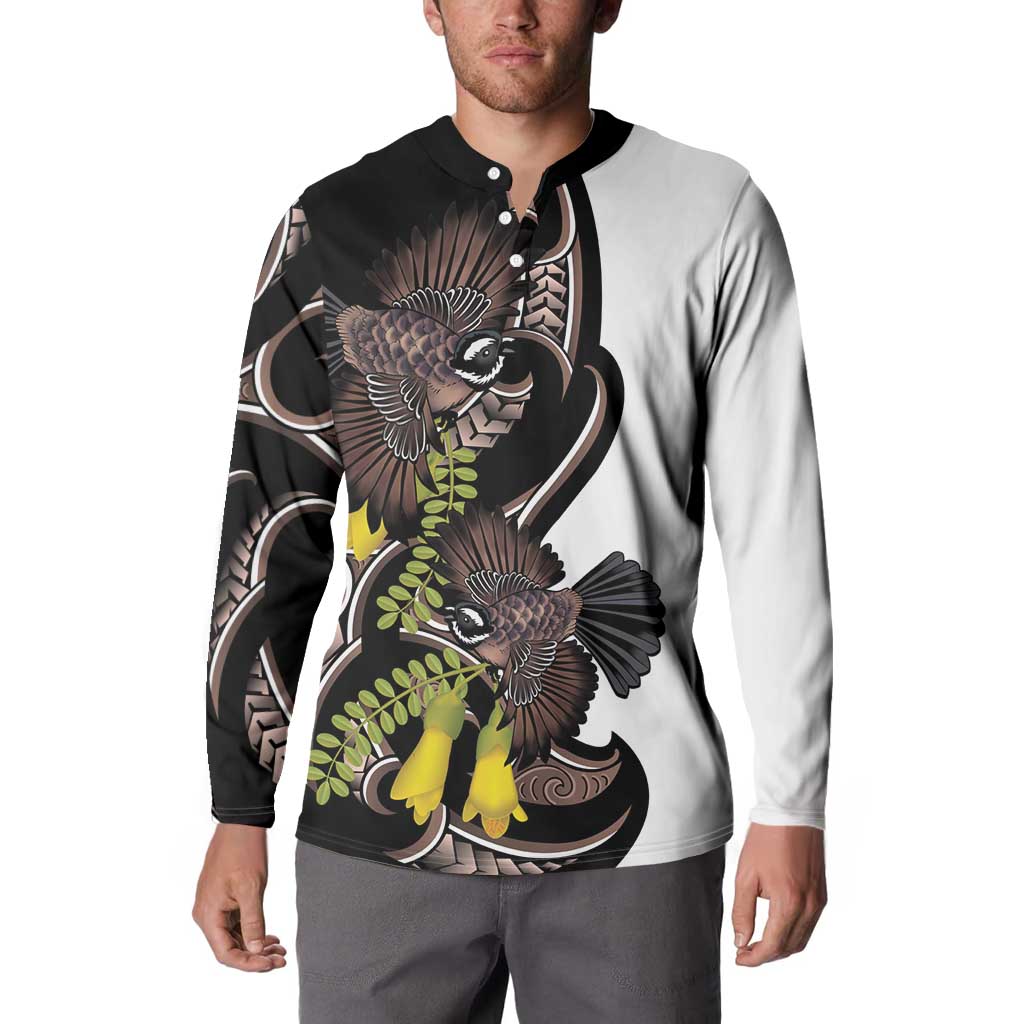 New Zealand Valentines Day Button Sweatshirt Piwakawaka Lovers Maori Koru Tattoo - Aussie Hoodie