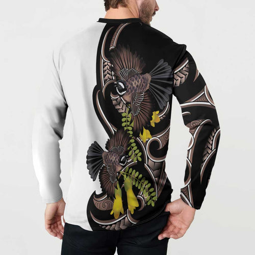 New Zealand Valentines Day Button Sweatshirt Piwakawaka Lovers Maori Koru Tattoo - Aussie Hoodie