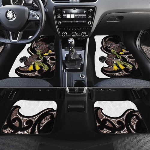 New Zealand Valentines Day Car Mats Piwakawaka Lovers Maori Koru Tattoo - Aussie Hoodie