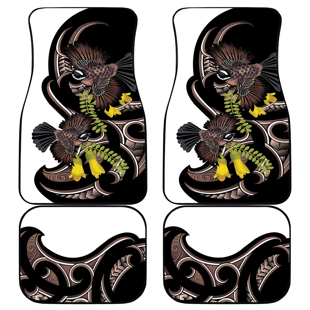 New Zealand Valentines Day Car Mats Piwakawaka Lovers Maori Koru Tattoo - Aussie Hoodie