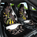New Zealand Valentines Day Car Seat Cover Piwakawaka Lovers Maori Koru Tattoo - Aussie Hoodie