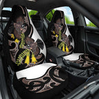 New Zealand Valentines Day Car Seat Cover Piwakawaka Lovers Maori Koru Tattoo - Aussie Hoodie