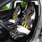 New Zealand Valentines Day Car Seat Cover Piwakawaka Lovers Maori Koru Tattoo - Aussie Hoodie