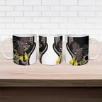 New Zealand Valentines Day Ceramic Mug Piwakawaka Lovers Maori Koru Tattoo - Aussie Hoodie