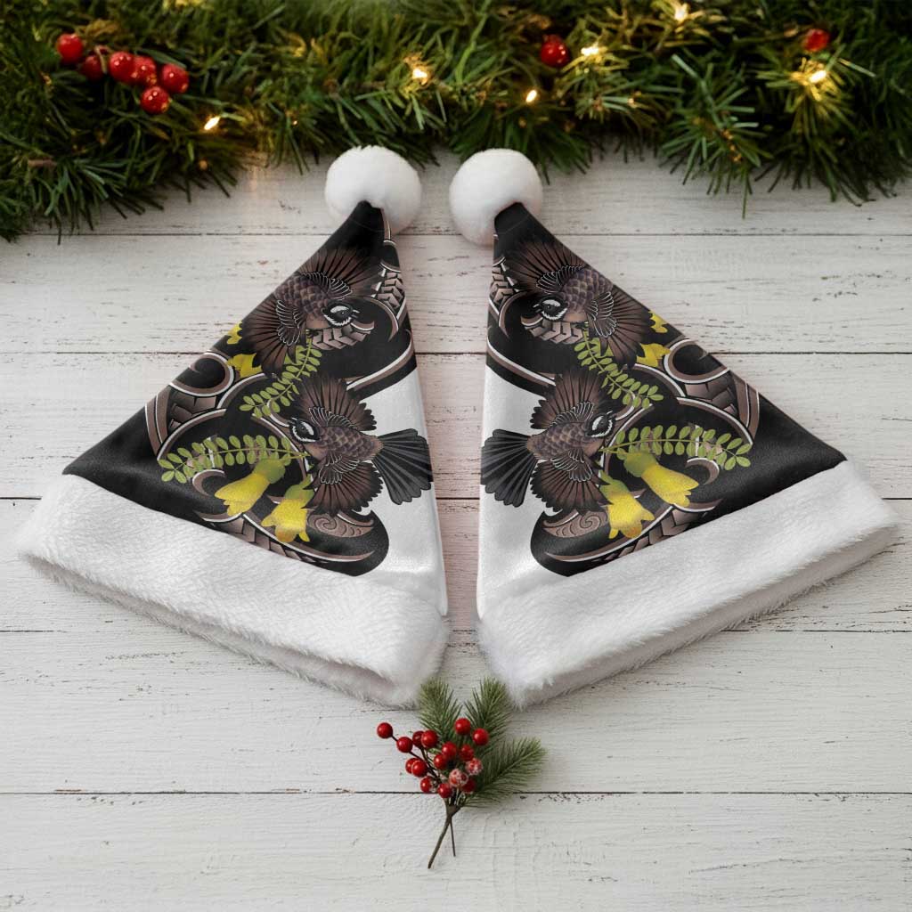 New Zealand Valentines Day Christmas Santa Hat Piwakawaka Lovers Maori Koru Tattoo - Aussie Hoodie