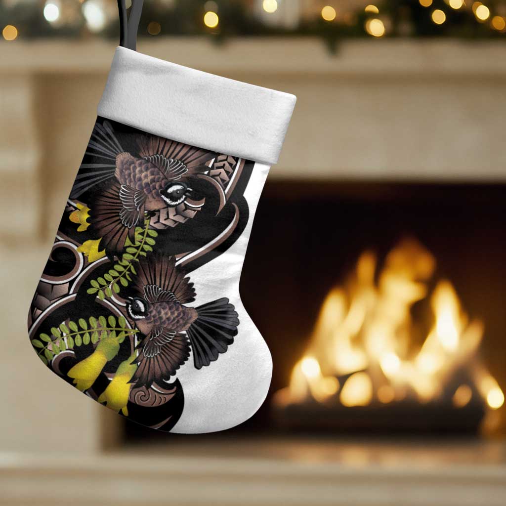 New Zealand Valentines Day Christmas Stocking Piwakawaka Lovers Maori Koru Tattoo - Aussie Hoodie