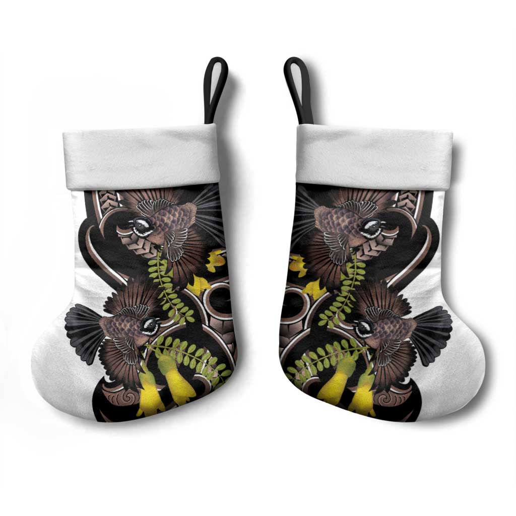 New Zealand Valentines Day Christmas Stocking Piwakawaka Lovers Maori Koru Tattoo - Aussie Hoodie