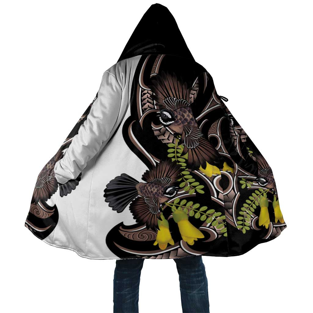 New Zealand Valentines Day Cloak Piwakawaka Lovers Maori Koru Tattoo - Aussie Hoodie