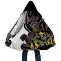 New Zealand Valentines Day Cloak Piwakawaka Lovers Maori Koru Tattoo - Aussie Hoodie
