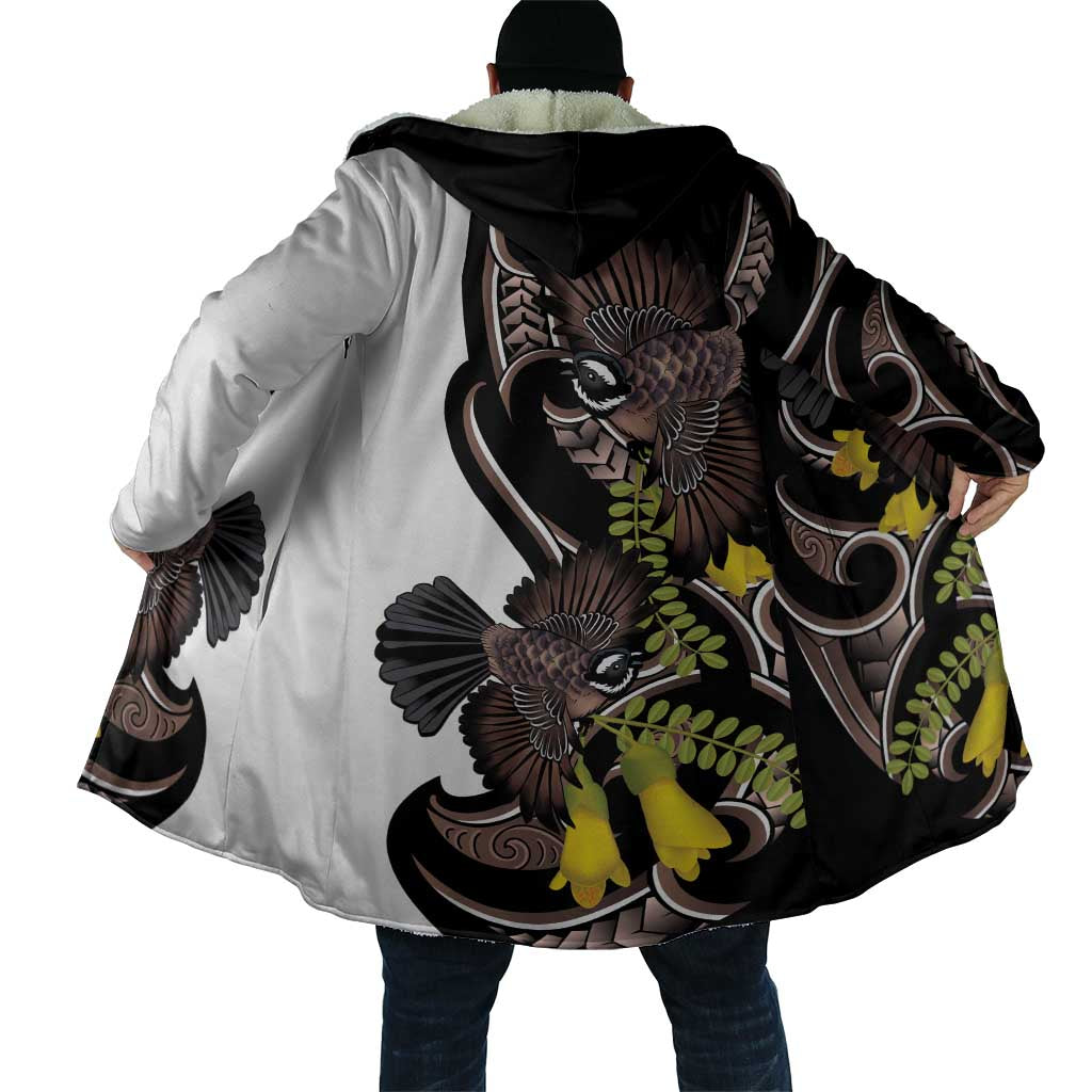 New Zealand Valentines Day Cloak Piwakawaka Lovers Maori Koru Tattoo - Aussie Hoodie