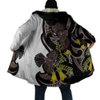 New Zealand Valentines Day Cloak Piwakawaka Lovers Maori Koru Tattoo - Aussie Hoodie