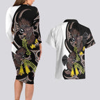 New Zealand Valentines Day Couples Matching Long Sleeve Bodycon Dress and Hawaiian Shirt Piwakawaka Lovers Maori Koru Tattoo - Aussie Hoodie