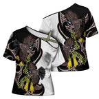 New Zealand Valentines Day Cross Shoulder Shirt Piwakawaka Lovers Maori Koru Tattoo - Aussie Hoodie