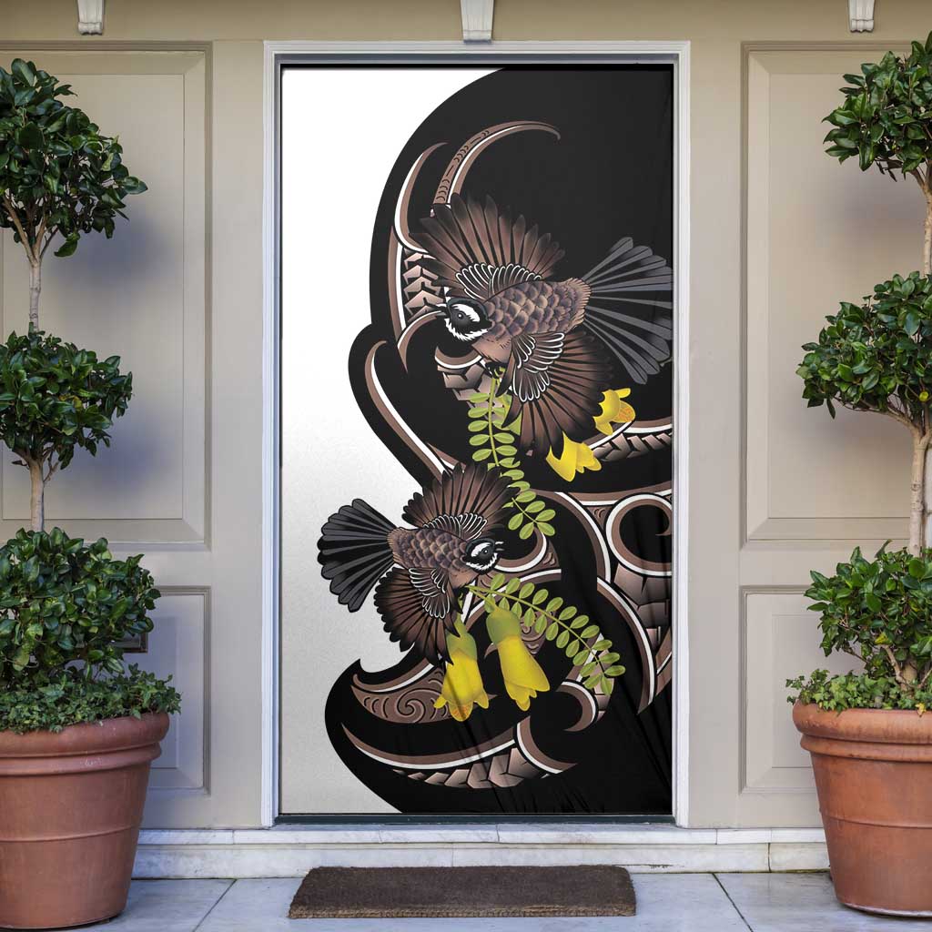 New Zealand Valentines Day Door Cover Piwakawaka Lovers Maori Koru Tattoo - Aussie Hoodie