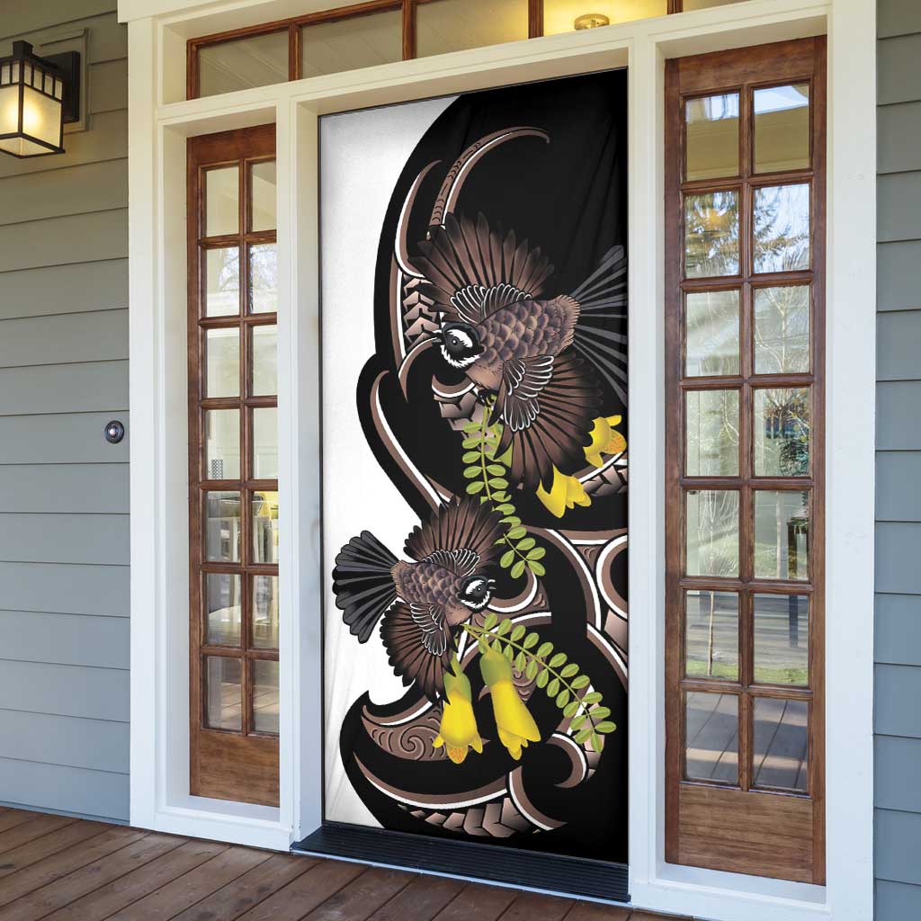 New Zealand Valentines Day Door Cover Piwakawaka Lovers Maori Koru Tattoo - Aussie Hoodie