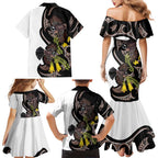 New Zealand Valentines Day Family Matching Mermaid Dress and Hawaiian Shirt Piwakawaka Lovers Maori Koru Tattoo - Aussie Hoodie