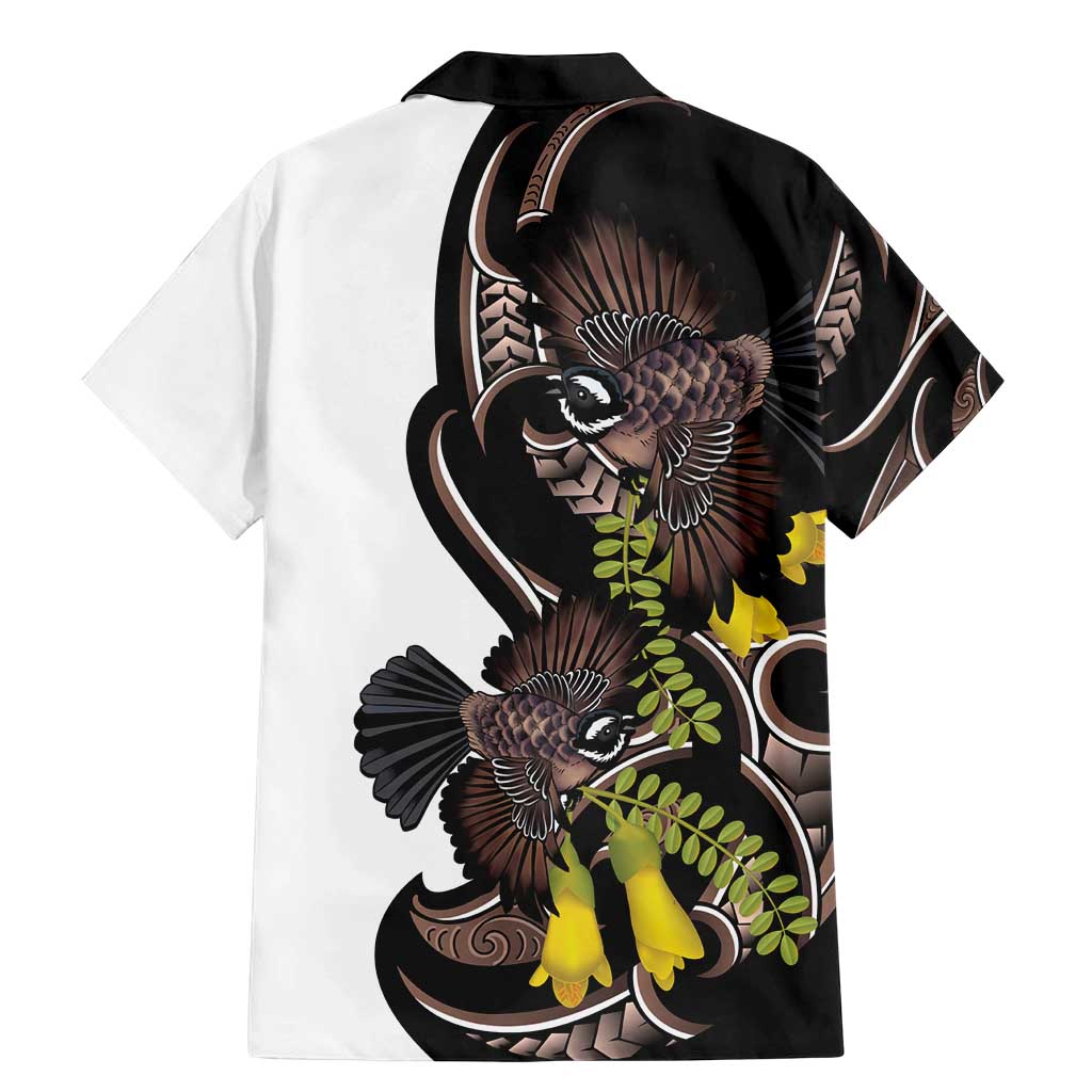 New Zealand Valentines Day Family Matching Mermaid Dress and Hawaiian Shirt Piwakawaka Lovers Maori Koru Tattoo - Aussie Hoodie