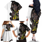 New Zealand Valentines Day Family Matching Off The Shoulder Long Sleeve Dress and Hawaiian Shirt Piwakawaka Lovers Maori Koru Tattoo - Aussie Hoodie