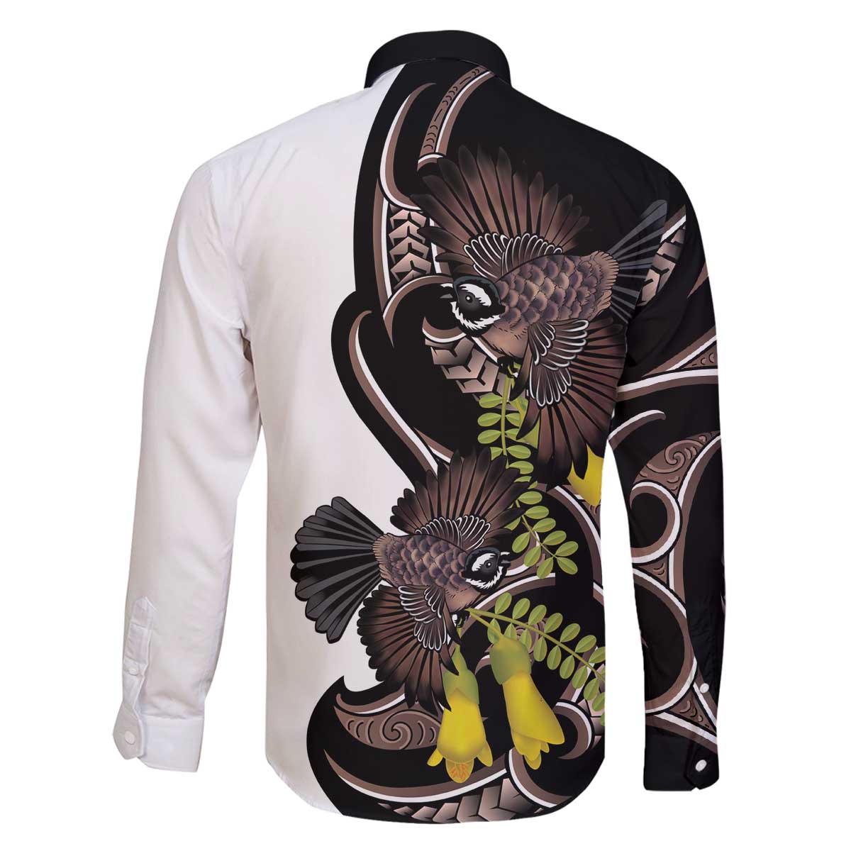 New Zealand Valentines Day Family Matching Off The Shoulder Long Sleeve Dress and Hawaiian Shirt Piwakawaka Lovers Maori Koru Tattoo - Aussie Hoodie