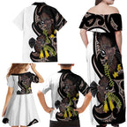 New Zealand Valentines Day Family Matching Off Shoulder Maxi Dress and Hawaiian Shirt Piwakawaka Lovers Maori Koru Tattoo - Aussie Hoodie