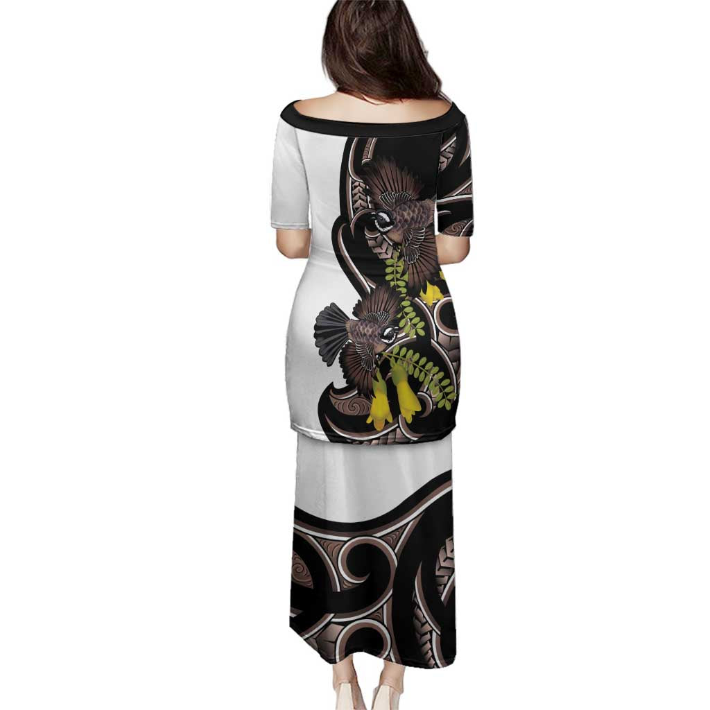 New Zealand Valentines Day Family Matching Puletasi and Hawaiian Shirt Piwakawaka Lovers Maori Koru Tattoo - Aussie Hoodie