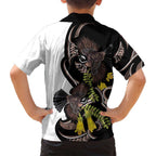 New Zealand Valentines Day Family Matching Summer Maxi Dress and Hawaiian Shirt Piwakawaka Lovers Maori Koru Tattoo - Aussie Hoodie