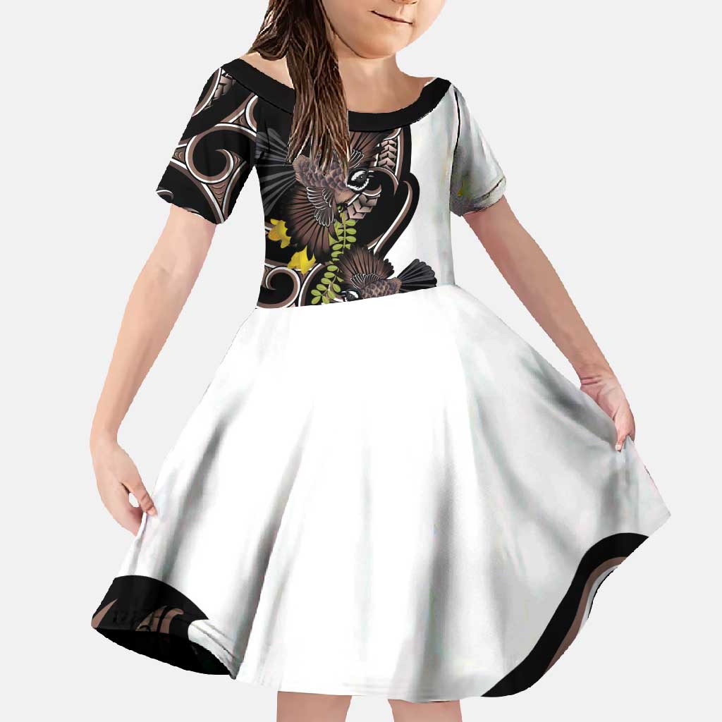 New Zealand Valentines Day Family Matching Tank Maxi Dress and Hawaiian Shirt Piwakawaka Lovers Maori Koru Tattoo - Aussie Hoodie