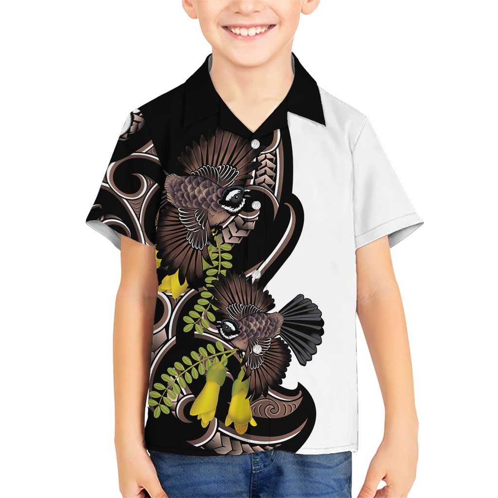 New Zealand Valentines Day Family Matching Tank Maxi Dress and Hawaiian Shirt Piwakawaka Lovers Maori Koru Tattoo - Aussie Hoodie