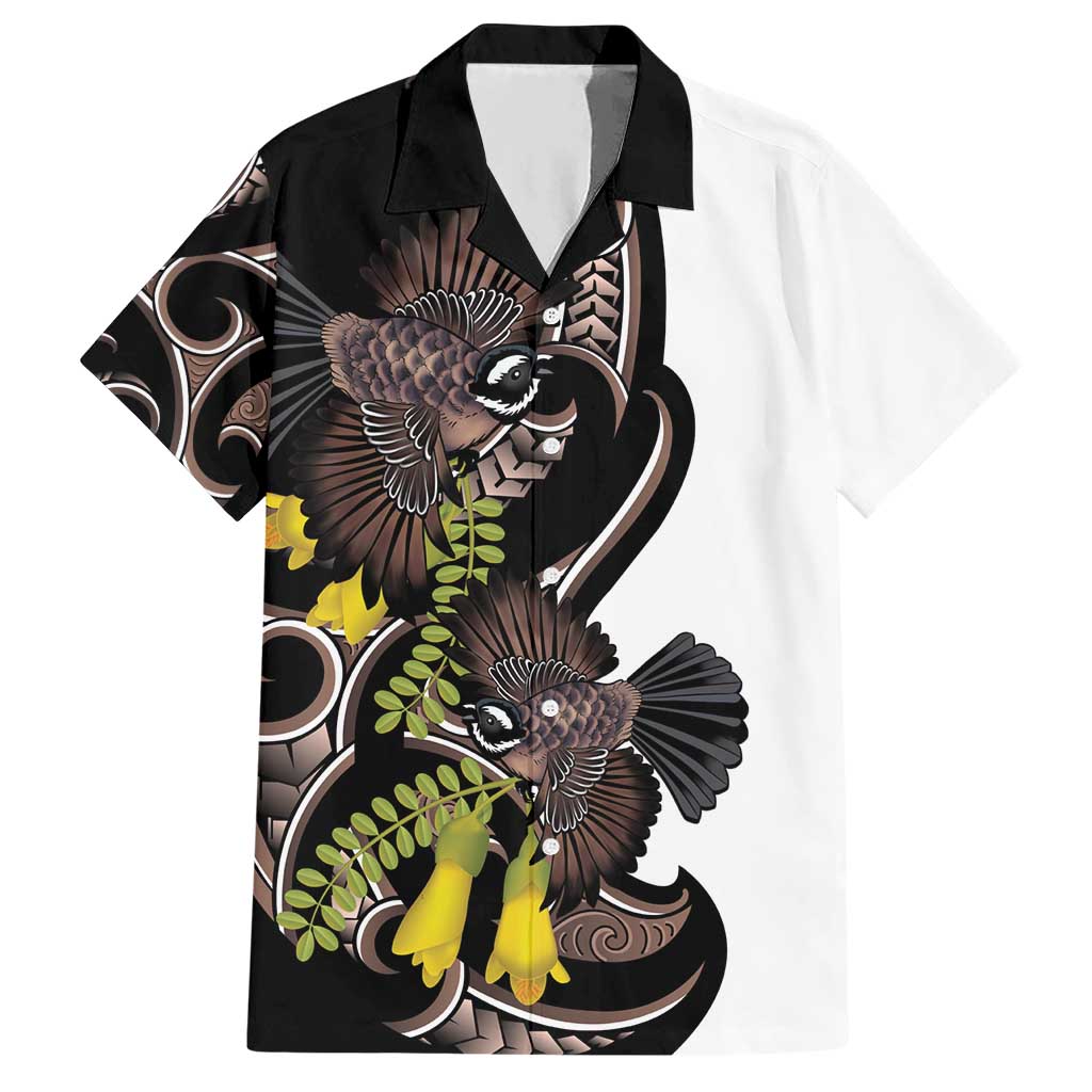 New Zealand Valentines Day Hawaiian Shirt Piwakawaka Lovers Maori Koru Tattoo - Aussie Hoodie
