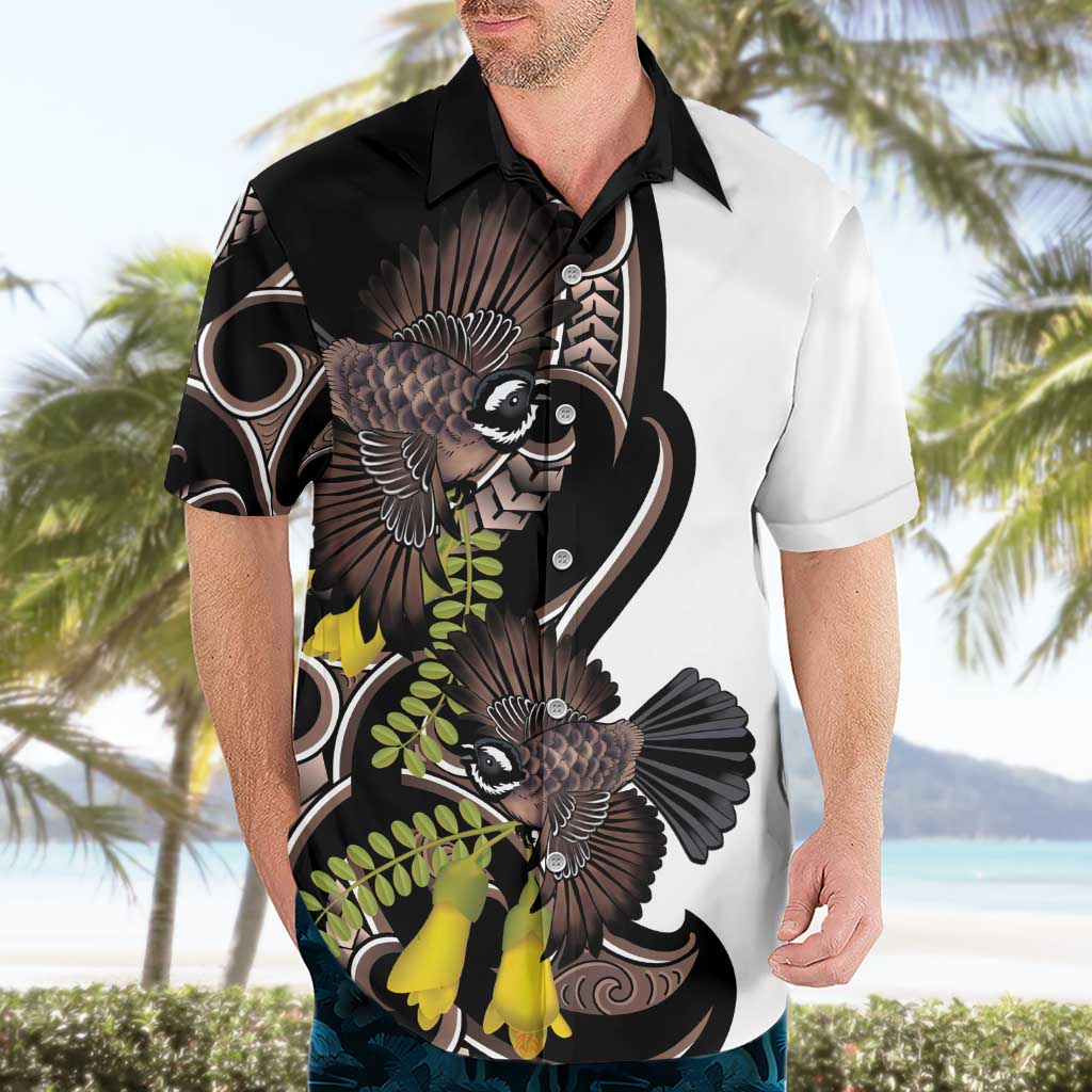 New Zealand Valentines Day Hawaiian Shirt Piwakawaka Lovers Maori Koru Tattoo - Aussie Hoodie