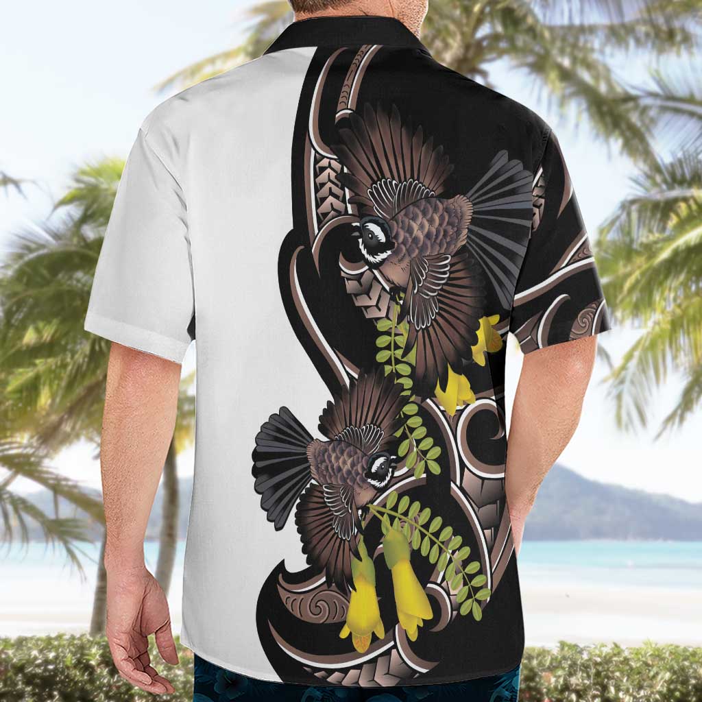 New Zealand Valentines Day Hawaiian Shirt Piwakawaka Lovers Maori Koru Tattoo - Aussie Hoodie