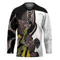 New Zealand Valentines Day Hockey Jersey Piwakawaka Lovers Maori Koru Tattoo - Aussie Hoodie