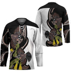 New Zealand Valentines Day Hockey Jersey Piwakawaka Lovers Maori Koru Tattoo - Aussie Hoodie