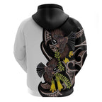 New Zealand Valentines Day Hoodie Piwakawaka Lovers Maori Koru Tattoo - Aussie Hoodie