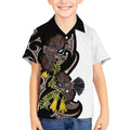 New Zealand Valentines Day Kid Hawaiian Shirt Piwakawaka Lovers Maori Koru Tattoo - Aussie Hoodie