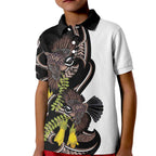 New Zealand Valentines Day Kid Polo Shirt Piwakawaka Lovers Maori Koru Tattoo - Aussie Hoodie