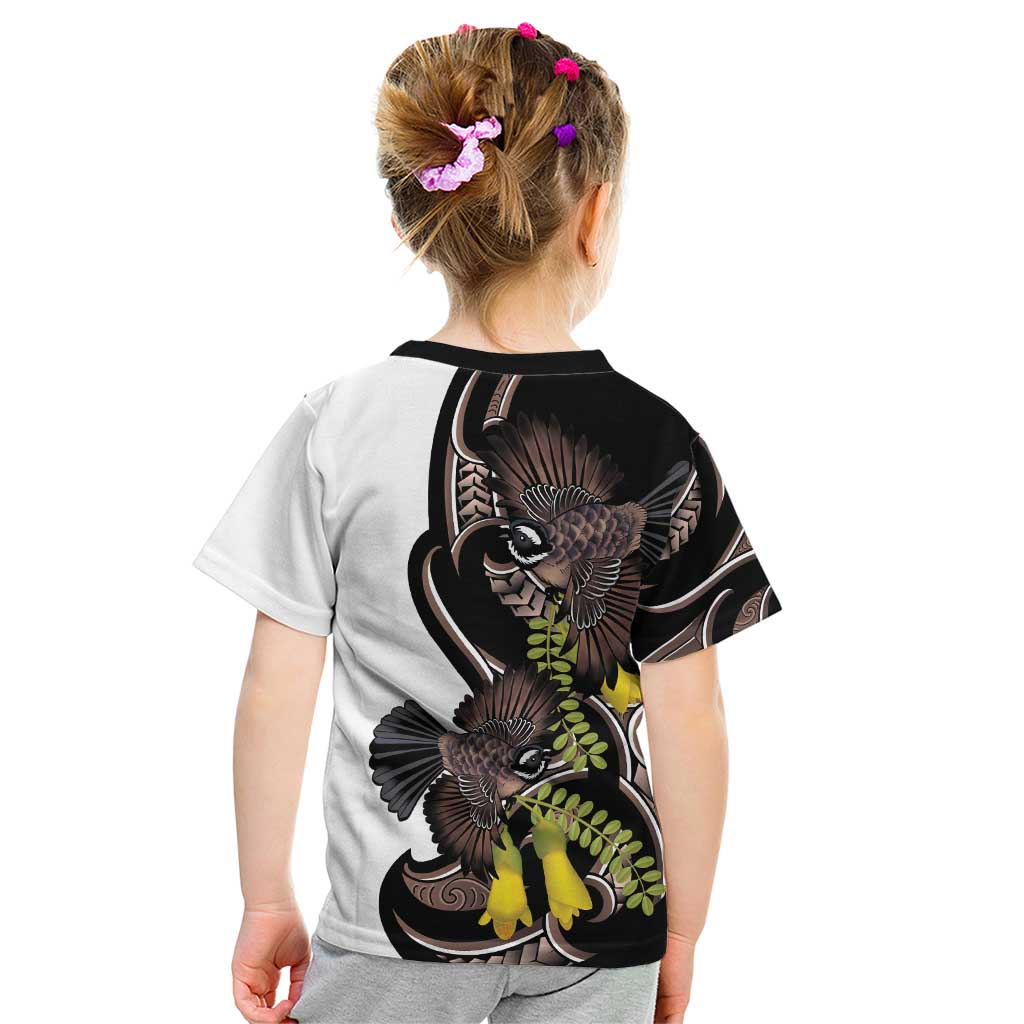 New Zealand Valentines Day Kid T Shirt Piwakawaka Lovers Maori Koru Tattoo - Aussie Hoodie