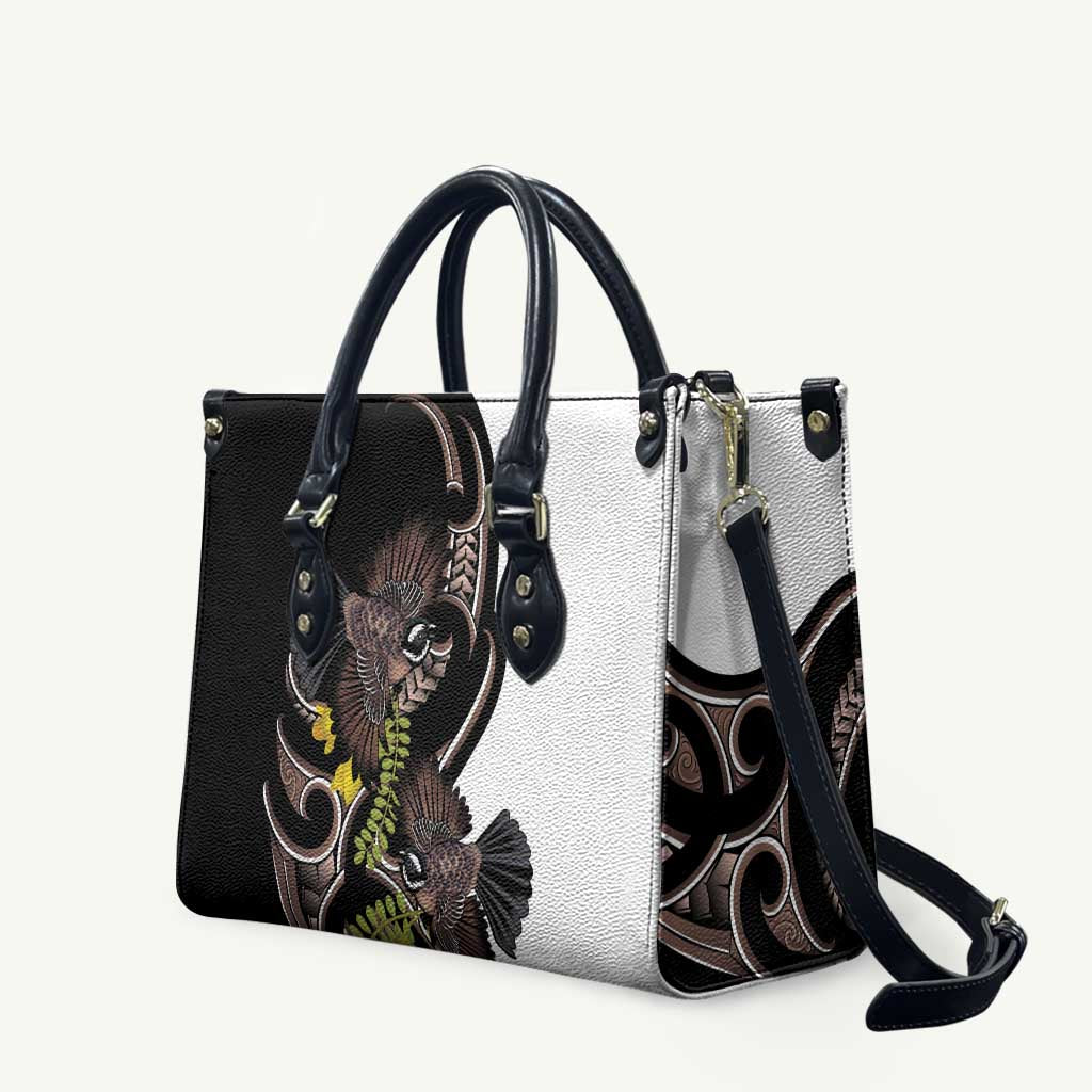 New Zealand Valentines Day Leather Bag Piwakawaka Lovers Maori Koru Tattoo - Aussie Hoodie