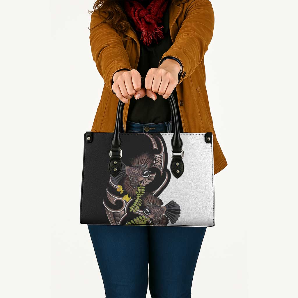New Zealand Valentines Day Leather Bag Piwakawaka Lovers Maori Koru Tattoo - Aussie Hoodie
