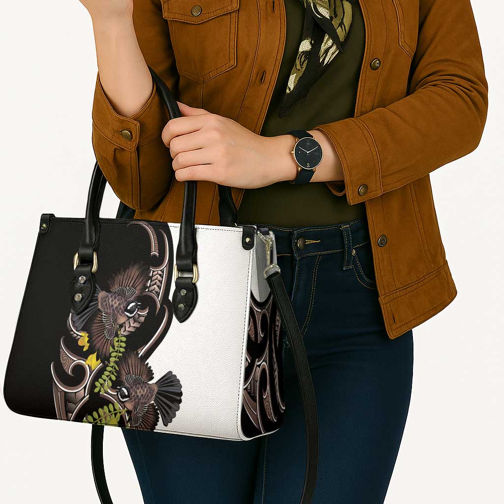 New Zealand Valentines Day Leather Bag Piwakawaka Lovers Maori Koru Tattoo - Aussie Hoodie