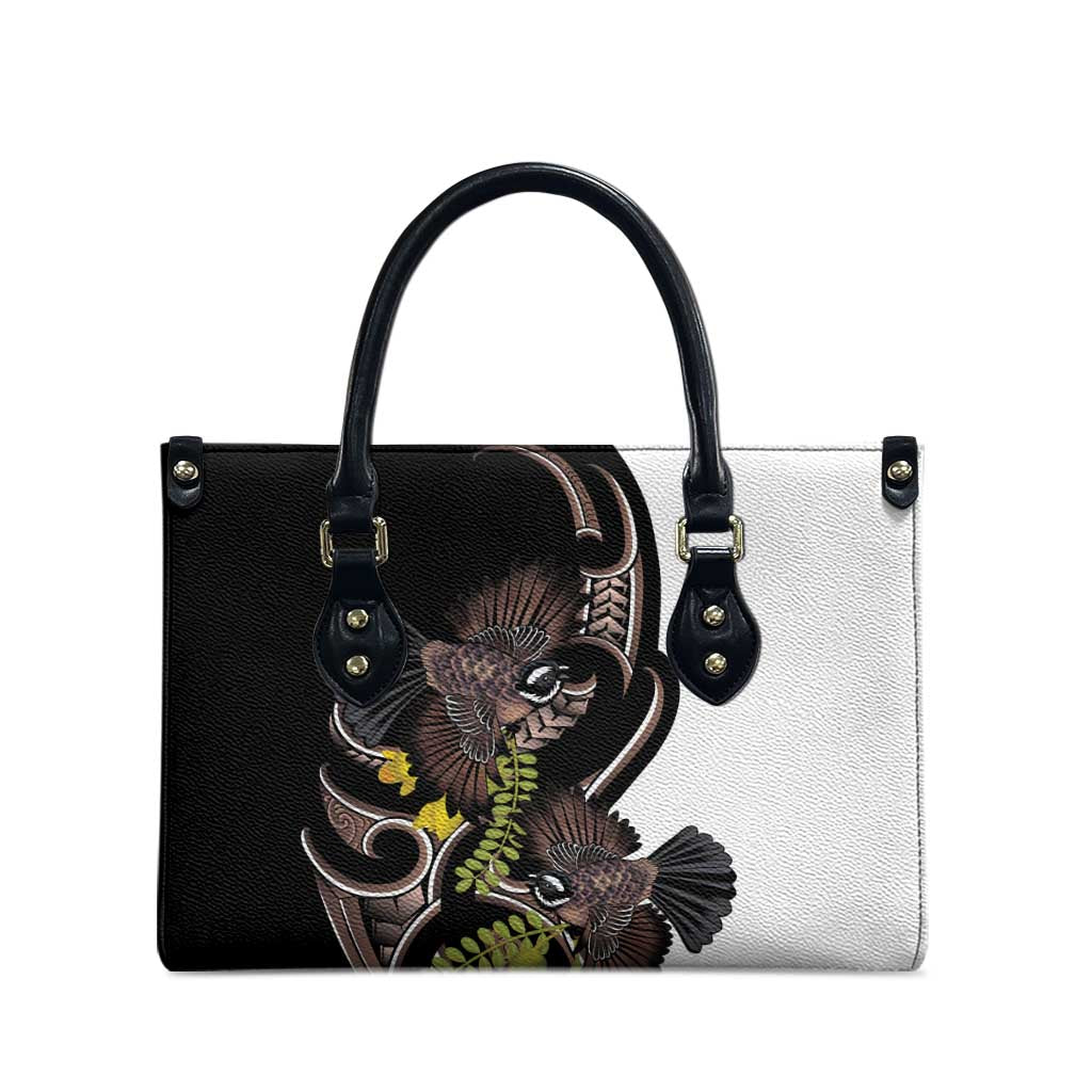 New Zealand Valentines Day Leather Bag Piwakawaka Lovers Maori Koru Tattoo - Aussie Hoodie