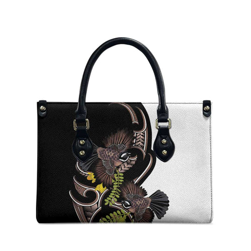 New Zealand Valentines Day Leather Bag Piwakawaka Lovers Maori Koru Tattoo - Aussie Hoodie