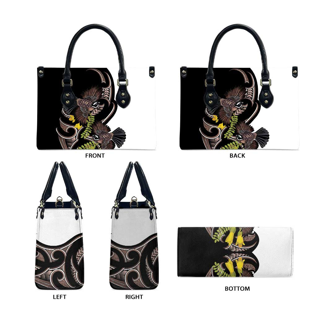 New Zealand Valentines Day Leather Bag Piwakawaka Lovers Maori Koru Tattoo - Aussie Hoodie