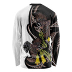 New Zealand Valentines Day Long Sleeve Shirt Piwakawaka Lovers Maori Koru Tattoo - Aussie Hoodie