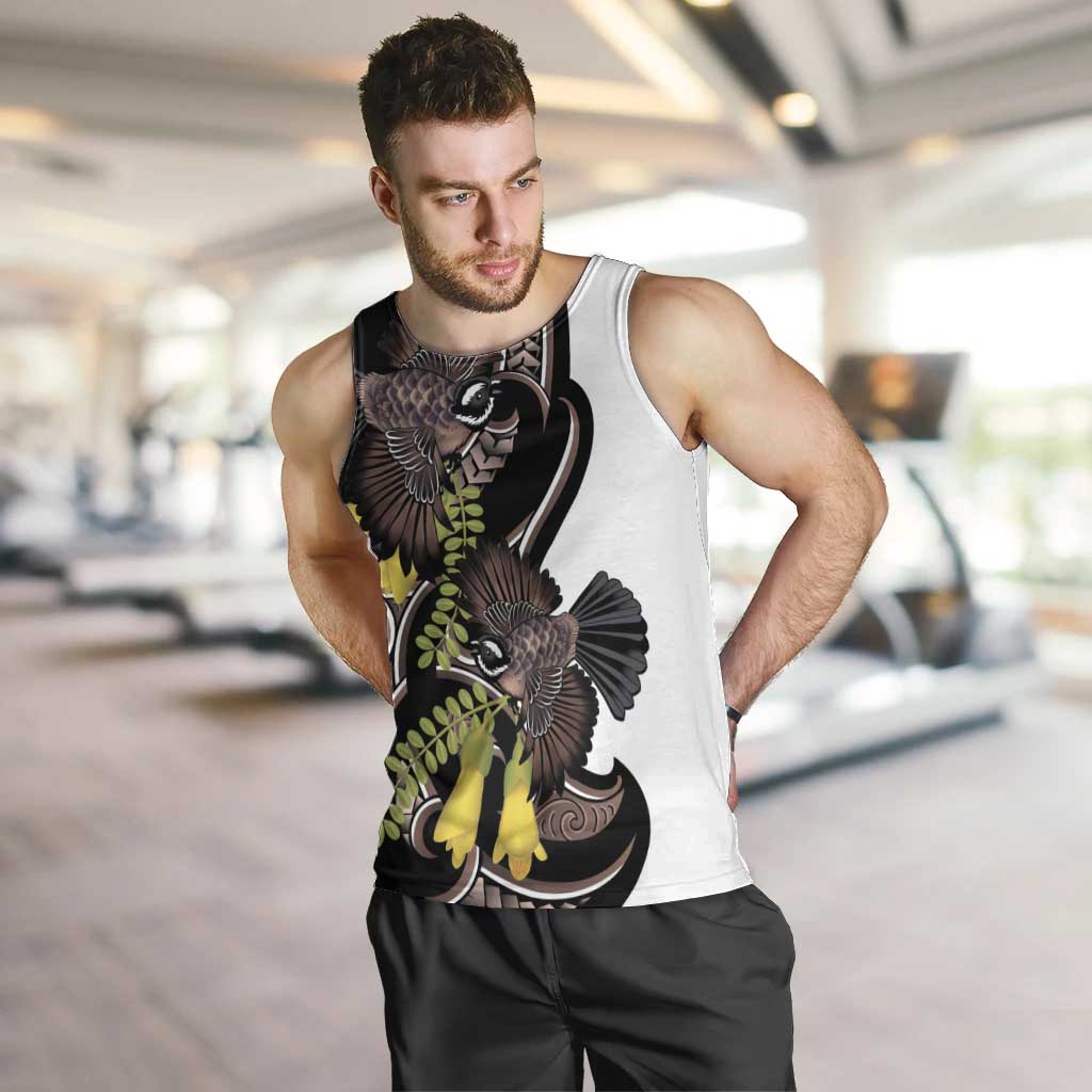 New Zealand Valentines Day Men Tank Top Piwakawaka Lovers Maori Koru Tattoo - Aussie Hoodie